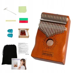 Afriški inštrument Kalimba, klavir Zanza Mbira, 17 tipk, lesena rjava Zenwire K-01