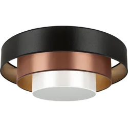 Duolla - LED plafonsko svetlo LUNETA LED/26W/230V pr. 60 cm 4000K crno/bakreno