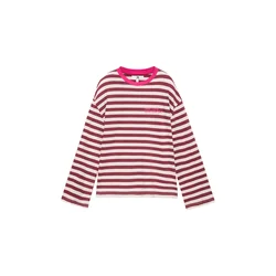 Pull&Bear Majica roza/temno roza/bela