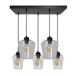 Luster na sajli SANTIAGO 5xE27/60W/230V proziran