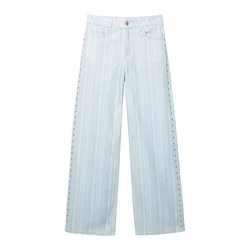 Pull&Bear Kavbojke moder denim/naravno bela