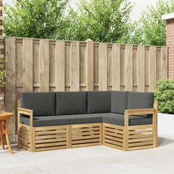 Set vanjskih sofa 4 pcs Bijela i antracit 187,5 x 128,5 x 73 cm