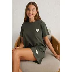 Trendyol Milla Ženski set pidžame Thmss25Pt00155, Kaki