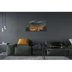 tulup.si Slika na platnu Mesto ponoči pošast dim 100x50 cm