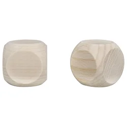 Rayher Igralne kocke, lesene 4x4 cm, set 2, (20615033)