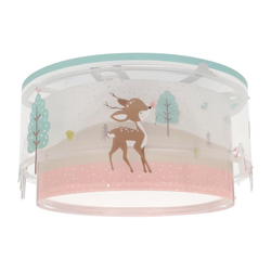 Dalber 61276 - Dečije plafonsko svetlo LOVING DEER 2xE27/15W/230V