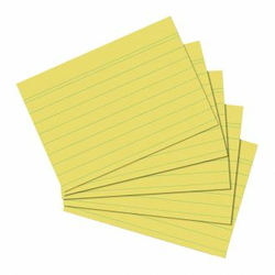Kartica A5, diktando, set 1/100, 170 gramski papir, žuta, Herlitz