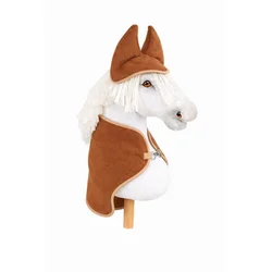BB Komplet Hobby Horse A3: flis preproga + glušniki - rjav