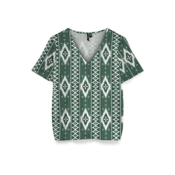 VERO MODA Bluza VMMYMILO  temno zelena / bela