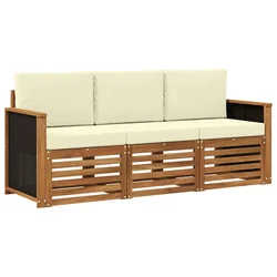 Setovi sofa s jastukom 3 pcs Čvrsto drvo akacije