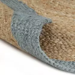 Ručno rađeni tepih od jute s maslinastozelenim rubom 240 cm
