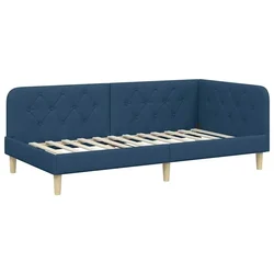Vidaxl Kotna postelja Modra 100 x 200 cm blago
