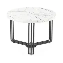 Klub sto ANTICA 41x55 cm crna/dekor mermera