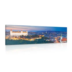 Slika večer v Bratislavi - 90x30