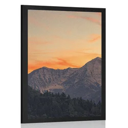 Plakat sončni zahod v gorah - 20x30 no frame