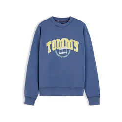 Tommy Jeans Majica Varsity Crest safir / rumena / bela
