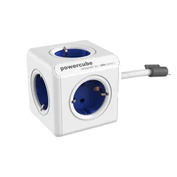 ALLOCACOC DESIGNNEST Produžni kabl sa 5 šuko utičnica 1300BL/DEEXPC 1.5m plavi