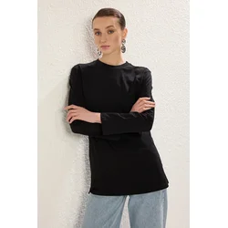 Trendyol Modest Ženska majica Tctss25Rt00000, Crna