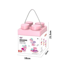 Kocke Building Blocks Roza Medium – 35 kos