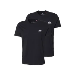 ALPHA INDUSTRIES Majica črna/bela