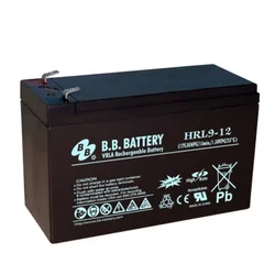 BB TECH Baterija terminal HRL9-12 BB T2, 12 V, 9 Ah, Crna