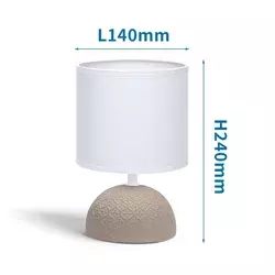 Aigostar - Stona lampa 1xE14/40W/230V braon/bela