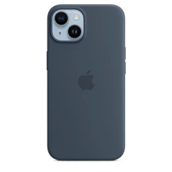 iPhone 14 Silicone Case sa MagSafe-om - Storm Blue