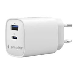 Gembird TA-UC-1A1C-PD30-01-W 2-port 30 W USB fast charger
