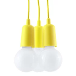 Sollux SL.0579 - Luster na sajli DIEGO 3xE27/60W/230V žuta
