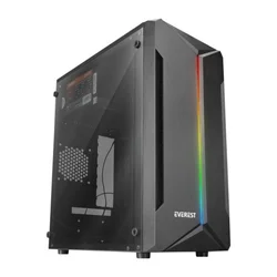 Kuciste Everest Saber 250W Akrilna stranica, M-ATX/RGB strip
