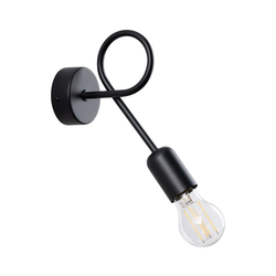 Sollux SL.1433 - Zidna lampa LOOP 1xE27/15W/230V crna