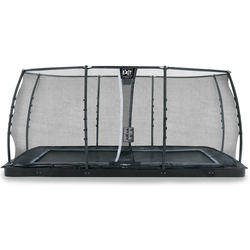 Trampolin z zaščitno mrežo Dynamic Groundlevel Black Exit Toys talni 305*519 cm črn