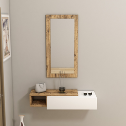 Hanah home Polica 82x15,8x29,6cm Bež-Bela