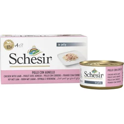 SCHESIR Vlažna hrana za pse, Multipak, Piletina i jagnjetina, 4 x 85g