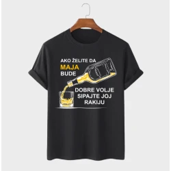 MAFIMI Ženska majica Ako želite da budem dobre volje, Crna