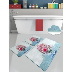 Lessentiel Maison Kupatilski otirač Fennel 1, 2 komada, Plavo-sivi