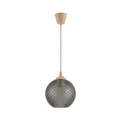 Brilagi - LED luster na sajli R GLASS 1xE27/60W/230V O 18 cm bež/dimno siva
