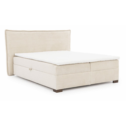 Bež boxspring postelja s prostorom za shranjevanje 160x200 cm Lysa – Ropez