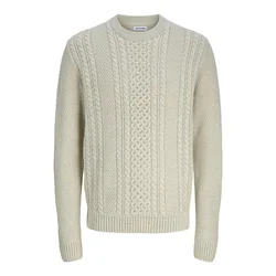 JACK & JONES Pulover JJPAUL volneno bela