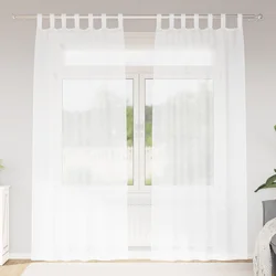 Voile zavjesa 2 kom. Bijelo 245 x 140 cm Poliester