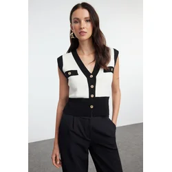 Trendyol Milla ženski top Twoaw25Ye00029, Ecru