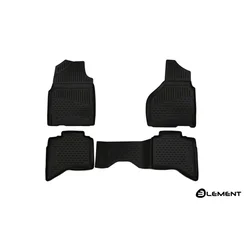 Element Tipske 3D gumene patosnice Dodge Ram 1500/2500/3500 (2012-2018) Quad cab (USA), 4 komada, Crne