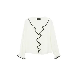 s.Oliver BLACK LABEL Bluza kremna/črna