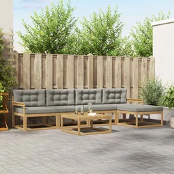 Set vanjskih sofa 6 pcs Bijela i svjetlosiva 79 x 79 x 37 cm