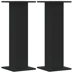 Stalci za biljke 2 kom crni 30 x 30 x 80 cm konstruirano drvo
