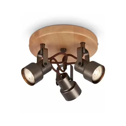 Briloner 2872-035 - LED spot svetiljka SPOTLIGHT 3xGU10/5W/230V braon