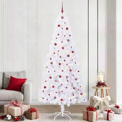 Umjetno božićno drvce s stalakom Bijelo 240 cm PVC i čelik