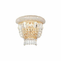 Ideal Lux - Kristalna zidna svetiljka DUBAI 2xE14/28W/230V zlatna