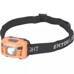 Extol - punjiva LED čelovka sa LED senzorom/3W/1200 mAh/3,7V narandžasta/crna