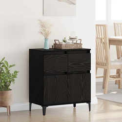 Kreveta Crni hrast 60 x 35 x 70 cm Obrađeno drvo i čelik